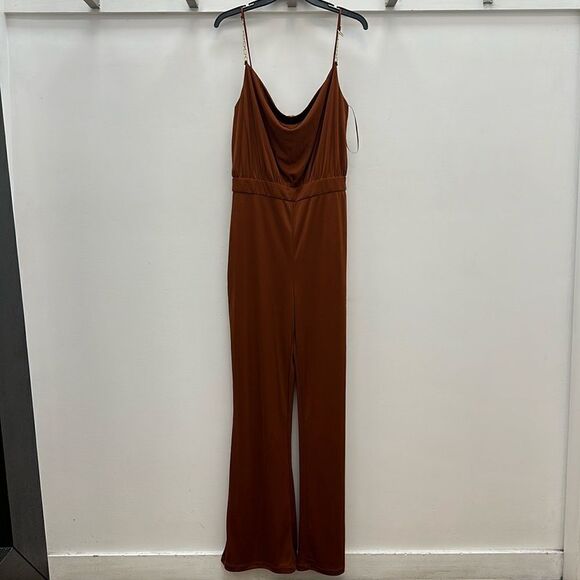 Jason Wu Brown Long Jumpsuit Size Large - Picture 1 of 7